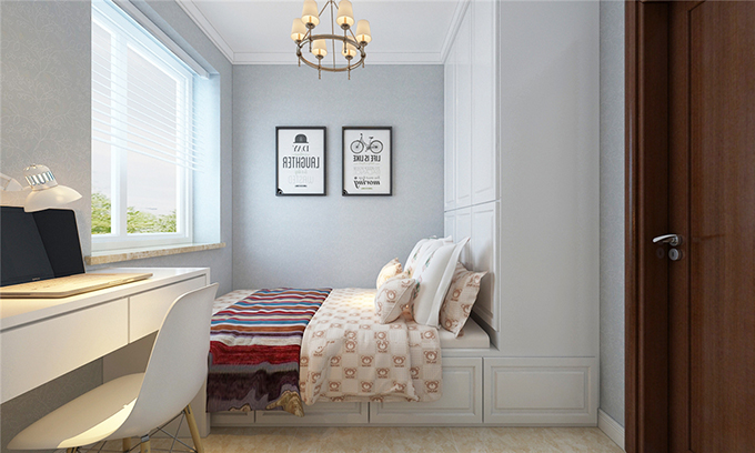 新中式裝修風格70平米次臥裝修效果圖