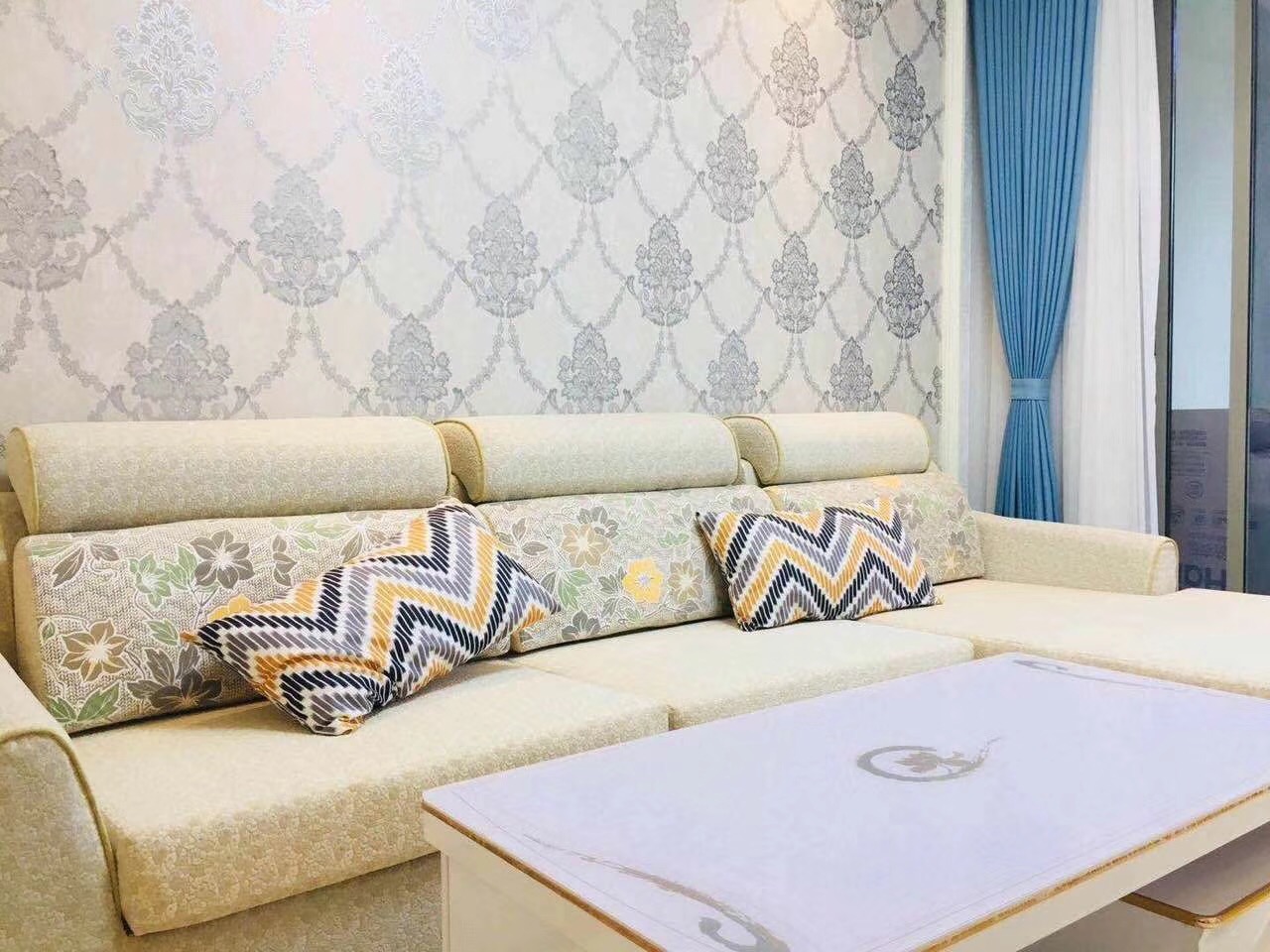 長沙100平米三房兩廳北歐簡約風格客廳沙發