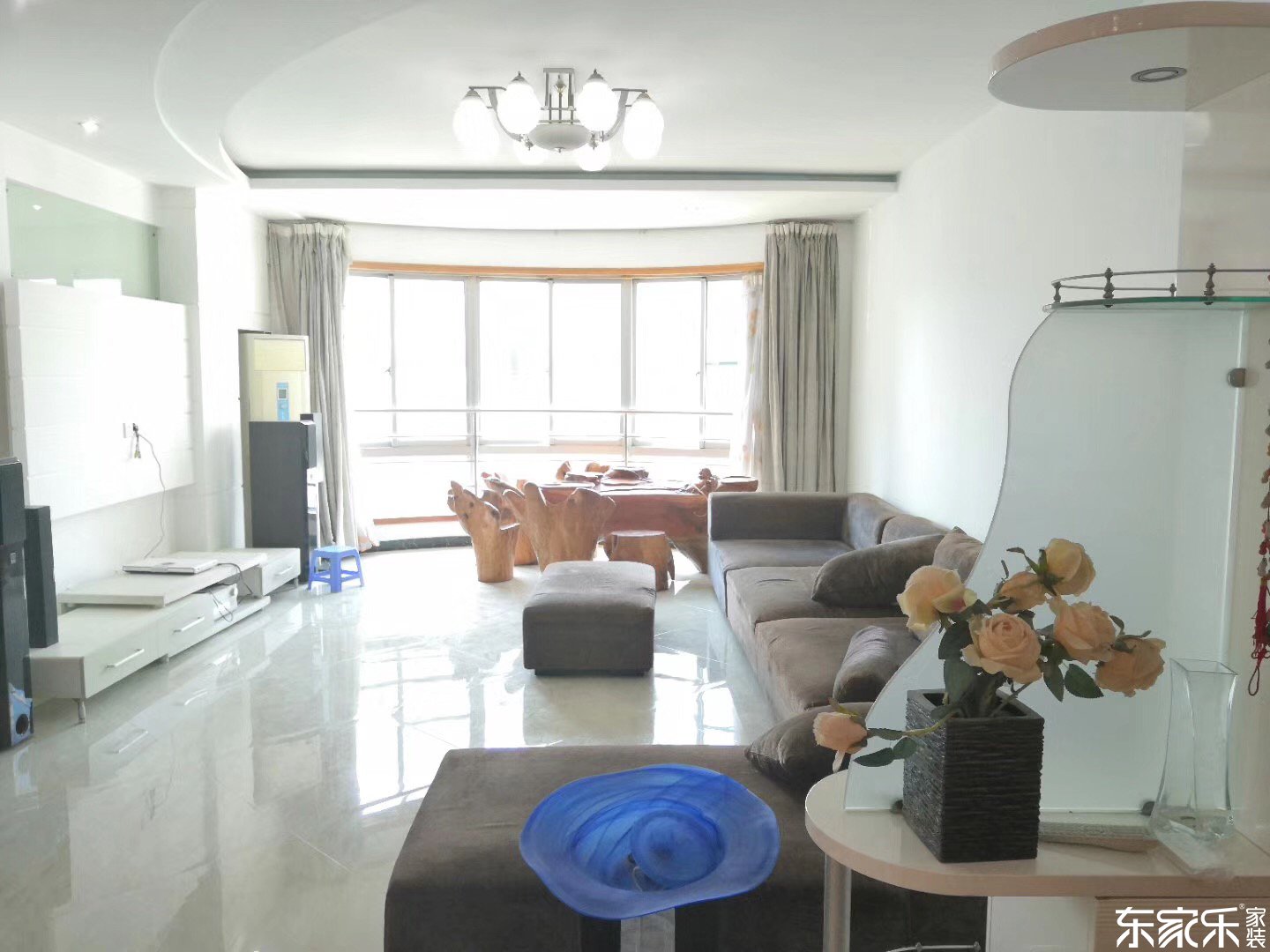 益陽太一御江城85平米混搭風格裝修案例