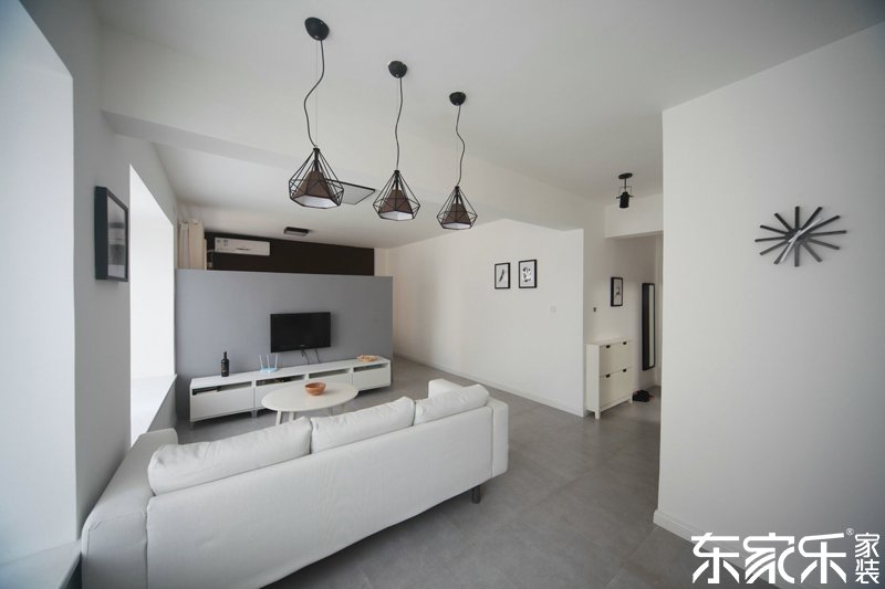 衡陽90平現代簡約風格客廳裝修效果圖